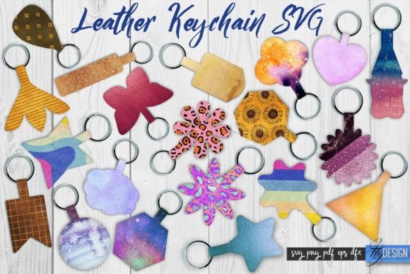Download Leather Keychain SVG Bundle | Key Fob - Keychain svg Collection