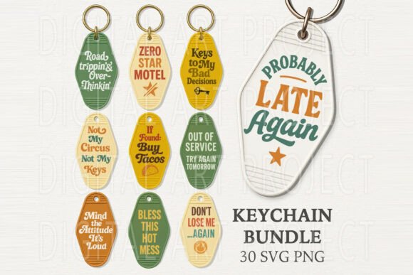 Download Snarky Motel Keychain SVG – Retro Motel - Keychain svg Collection